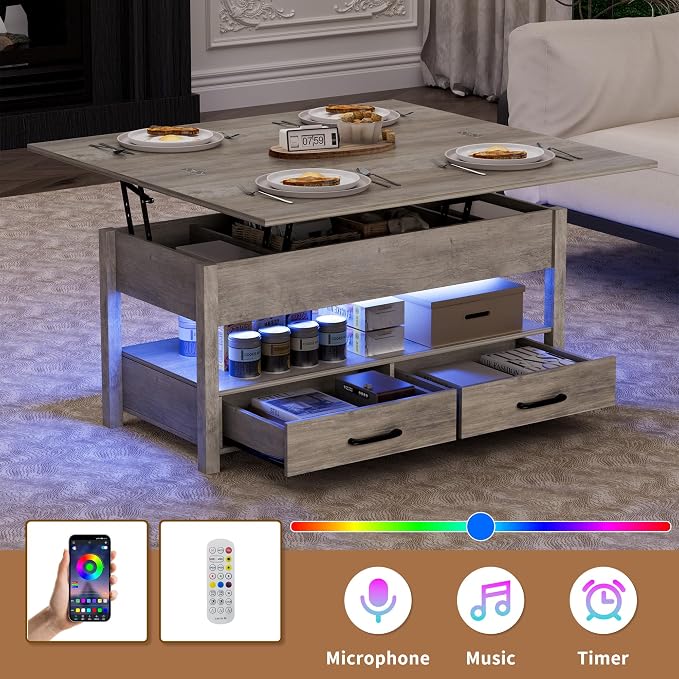 SYESWAY 42'' Lift Top Coffee Table - Image 4