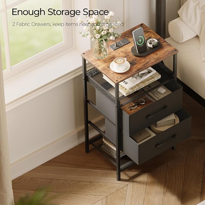 JARHETUN Nightstand Set of 2, Night Stands - Image 5