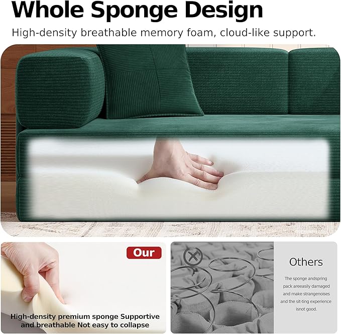 MoonSpeak 78.8''Sleeper Couch Bed - Image 4