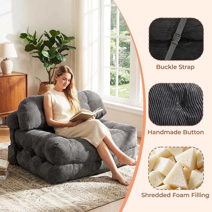 Folding Sofa Bed, Convertible Sleeper Chair - Image 5