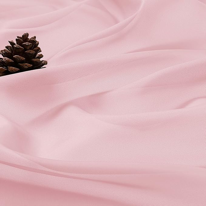 OVZME Blush Pink Bedroom Curtains 96 Length - Image 5