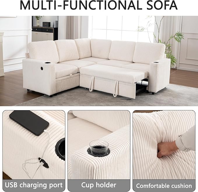 Modular Sectional Sleeper Sofa - Image 7