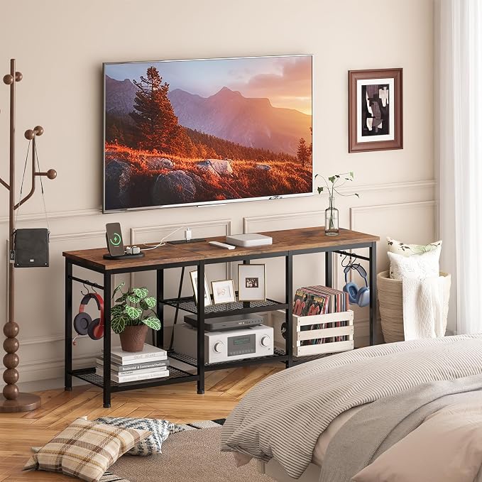 YGEOMER Entertainment Center for TVs Up to 55 Inch, TV Stand - Image 7