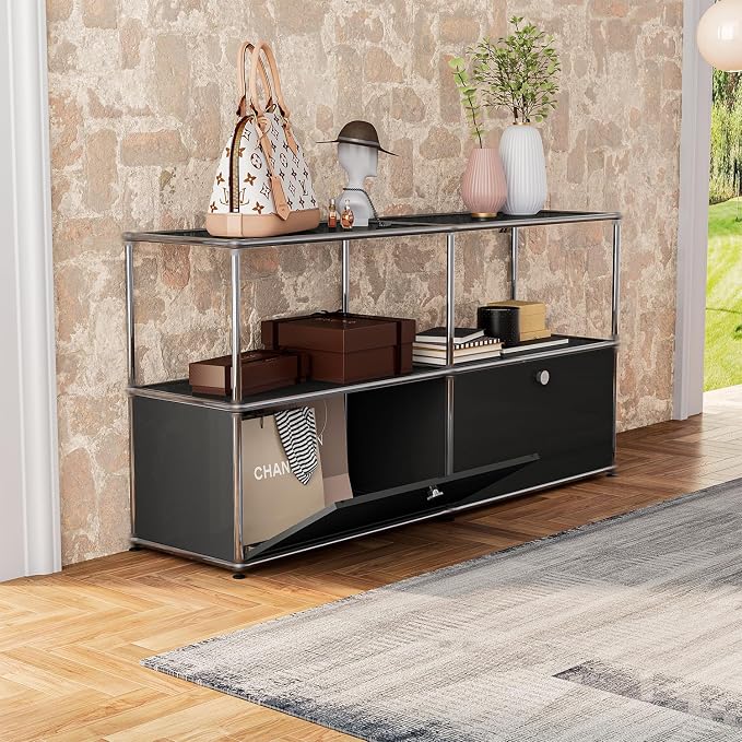 Modern Storage Cabinet Sideboard Versatile Free-Standing Organizer Cabinets - Image 5