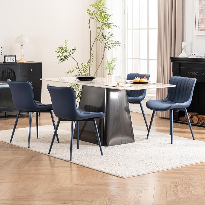 YOUNUOKE Mid-Century Modern Dining Chairs Set of 2, Armless Accent Chair - Image 5
