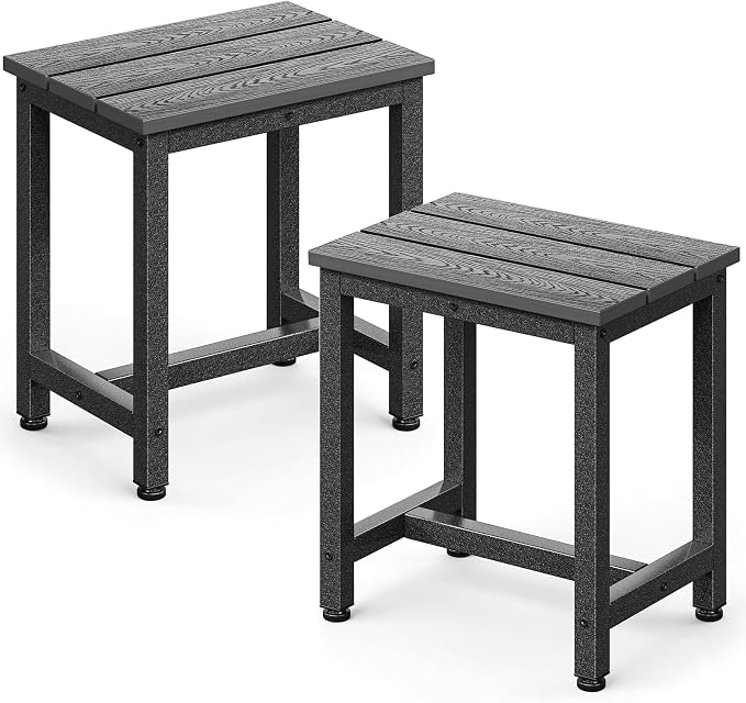ODK Outdoor Side Tables Set of 2, Adirondack Patio End Table by ODK