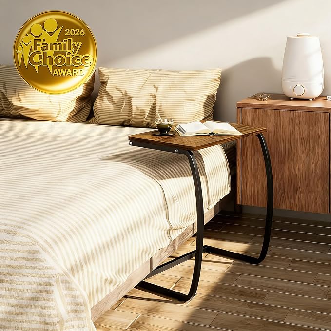 SRIWATANA Side Table, End Table, Vintage C-Shaped Couch Table - Image 2