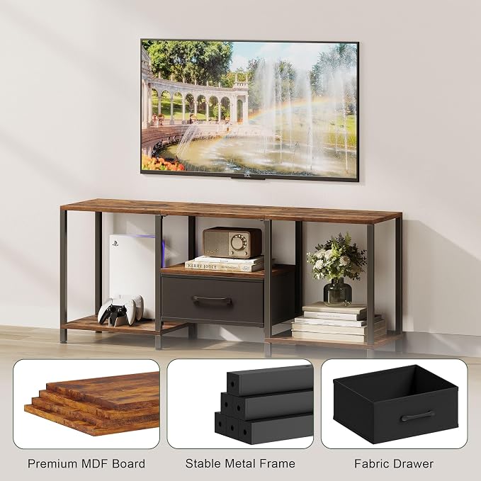 JARHETUN TV Stand with Fabric Drawer - Image 5