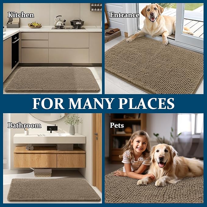 OLANLY Dog Door Mat for Muddy Paws 30x17, Absorbs Moisture and Dirt, Absorbent - Image 8