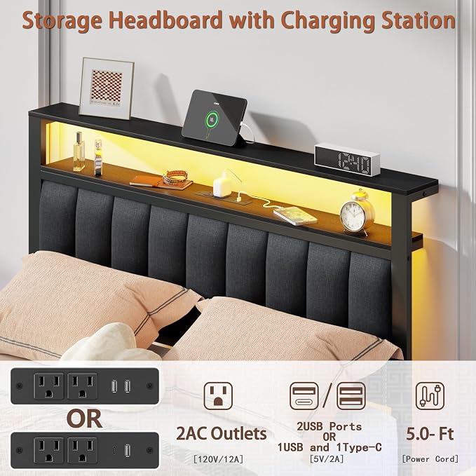 Furnulem Full Size Bed Frame - Image 8