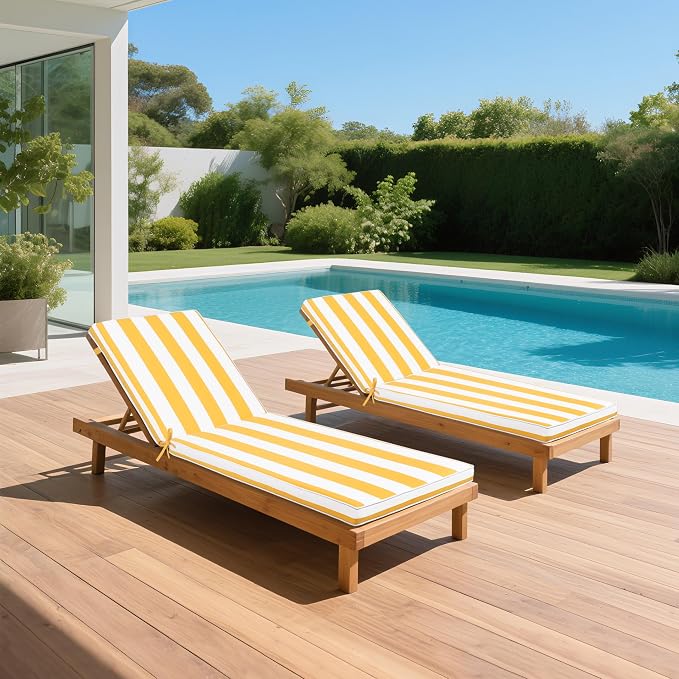Only choice Chaise Lounge Cushions Outdoor, Fade & Water Resistant Patio Lounge - Image 3