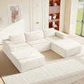 Vesgantti 119" Oversized U-Shaped Modular Sectional Sofa, Corduroy Cloud Couch by Vesgantti
