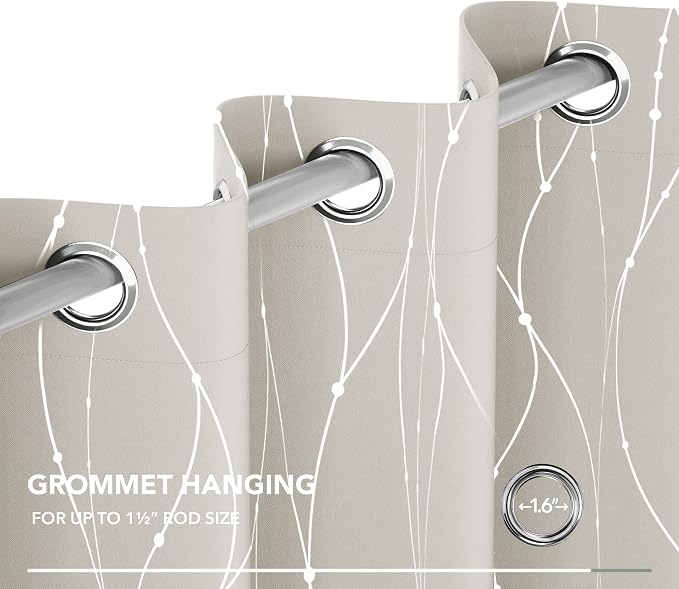 Deconovo Room Darkening Curtain, Thermal Insulated Noise Reducing Drapes - Image 7