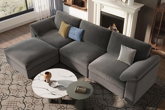 EASE MOOSE Oversized Sectional Modular Sofa, Large L Shape Sectional Couch Wide by EASEMOOSE