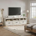 IDEALHOUSE 70in TV Stand for TVs up to 80", Mid Century Modern Entertainment by IDEALHOUSE