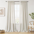Nanspring Mousse White Curtains 90 Inches Long by Nanspring
