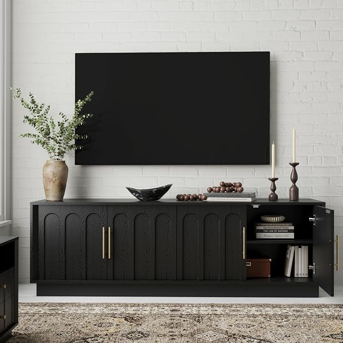 FORTUNETEC TV Stand for 75 Inch TV, Minimalist Media Console - Image 4