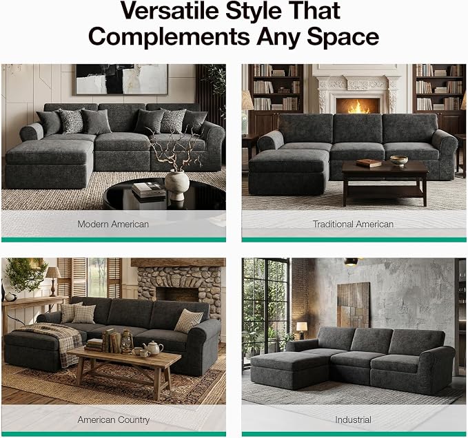 Novilla 108" Modular Sectional Sofa, Modular Sectional Couches - Image 21
