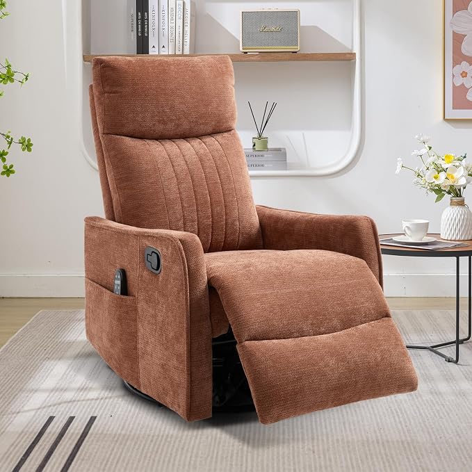 Trustyue Swivel Rocker Recliner Chair, 360° Swivel Recliner by Trustyue