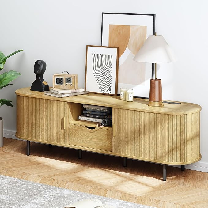 ONBRILL 69" TV Stand with Power Outlet - Image 6