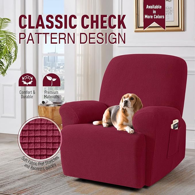 TAOCOCO Oversized Recliner Chair Covers, 1 Seater Streach Recliner Covers Soft - Image 2