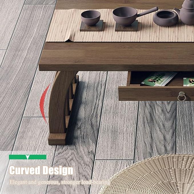 Bamboo Japanese Low Coffee Table, Altar Table - Image 5