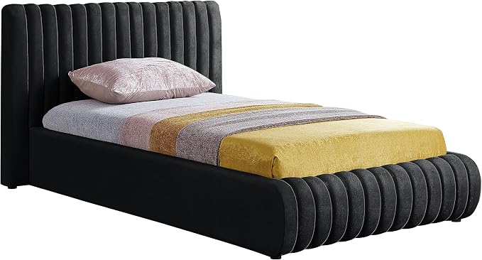 Meridian Furniture NicoBlack-T Nico Collection Modern | Contemporary Velvet - Image 8