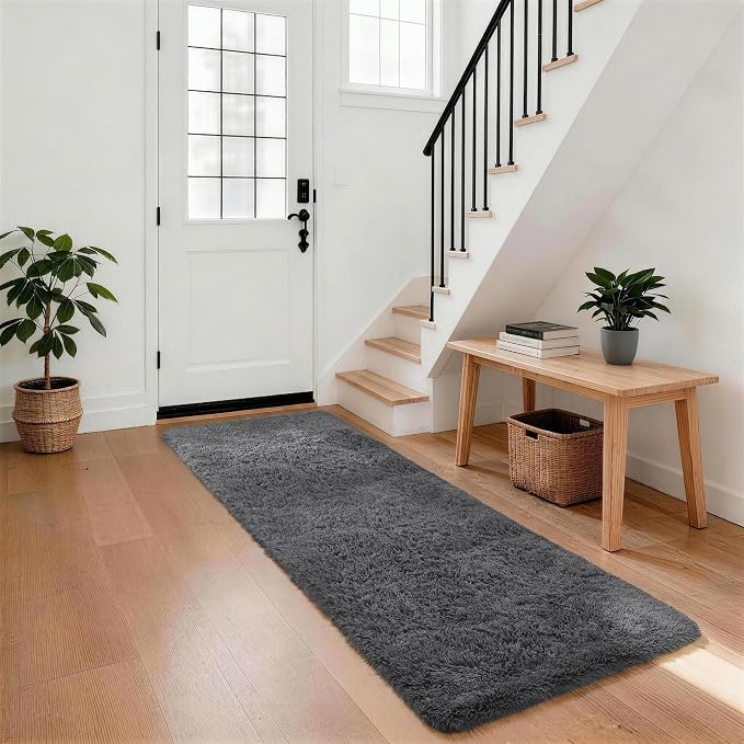 Ophanie Runner Rug for Hallway, 3x6 Washable Non-Slip Fluffy Soft Bedside Rugs by Ophanie