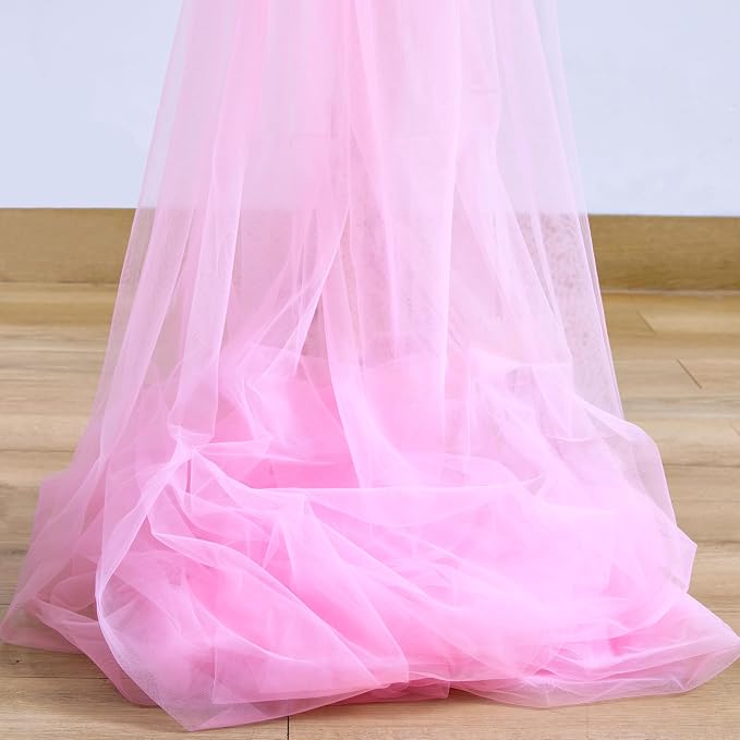 Pink Tulle Backdrop Curtain for Parties Girls Baby Shower 10ft X 8ft Light Pink - Image 8
