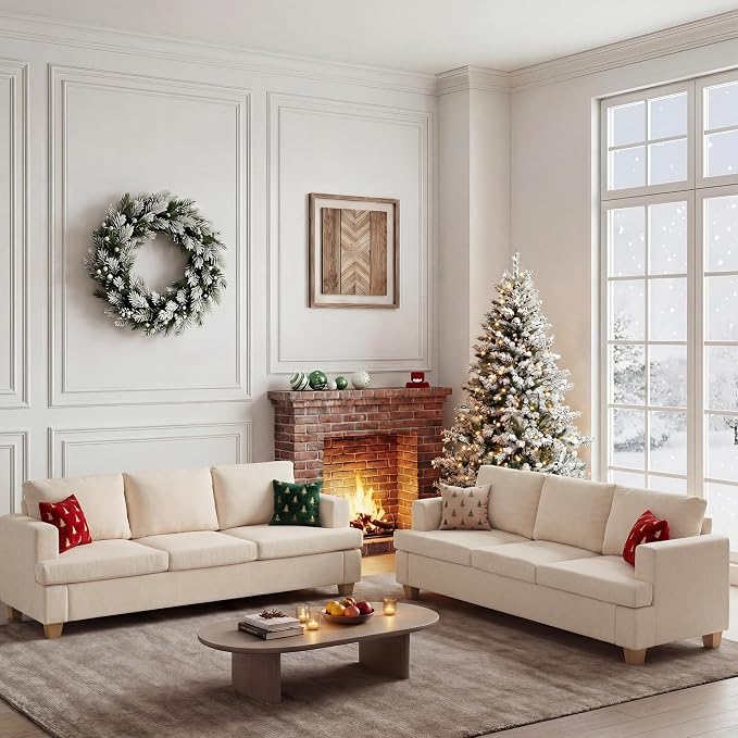 Apicizon Cloud Couches Living Room Furniture Sets, 3 Seater Sofa & 3 Seater Sofa - Image 6