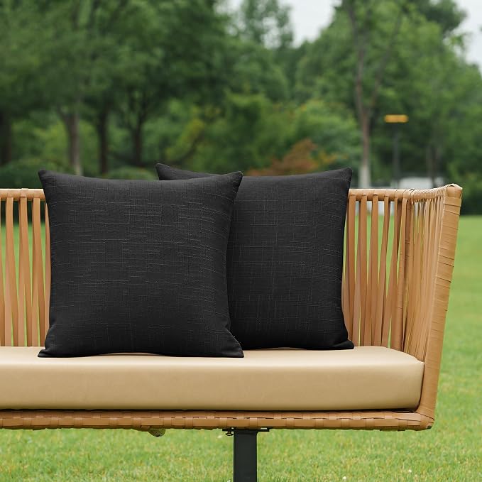 NiNi ALL Pack of 2 Decorative Outdoor Waterproof Pillow Covers Square Garden - Image 8