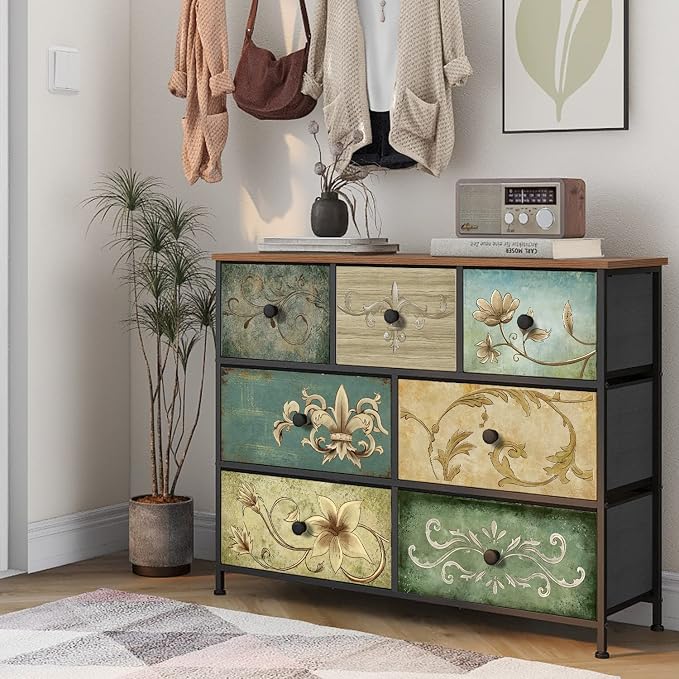 Tohomeor Dresser with Drawers for Bedroom Chest of Drawers Fabric Dresser for - Image 8