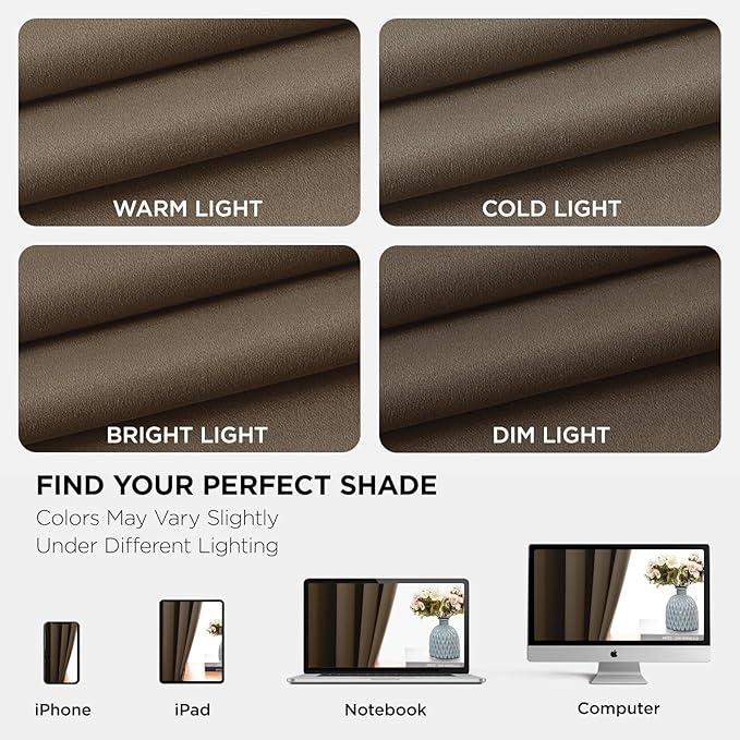 Joydeco Blackout Curtains 54 Inch Length 2 Panels Set, Thermal Insulated Long - Image 7