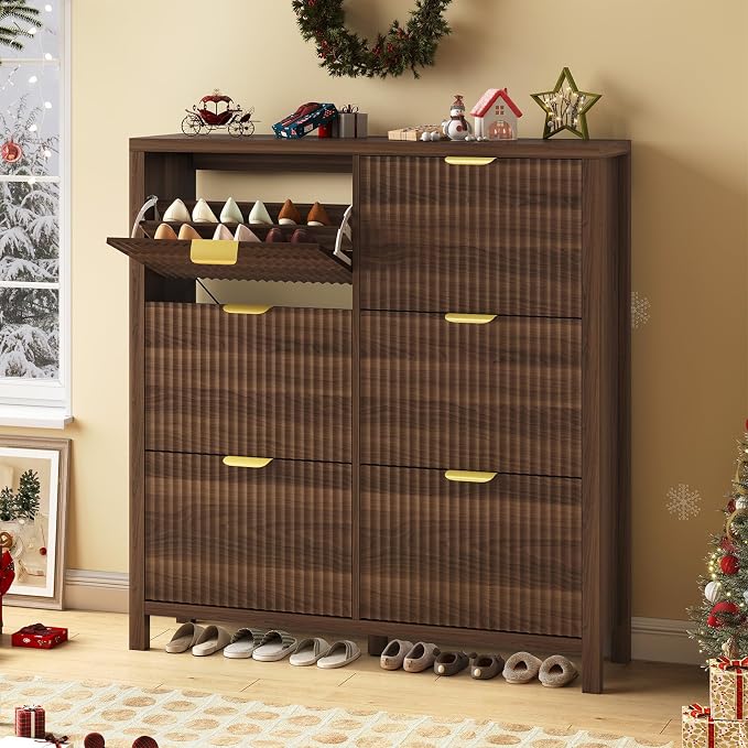 YOMILUVE 47.3" Shoe Cabinet Storage - Image 9