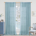 LAMIT Linen Curtains for Living Room 84 inch Length 2 Panels, Light Filtering by LAMIT