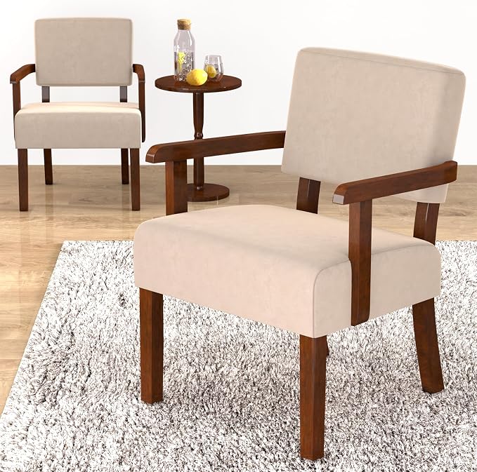 FAGAGA Accent Chair, Cat-Scratch Velvet Living Room Chairs Oversize by FAGAGA