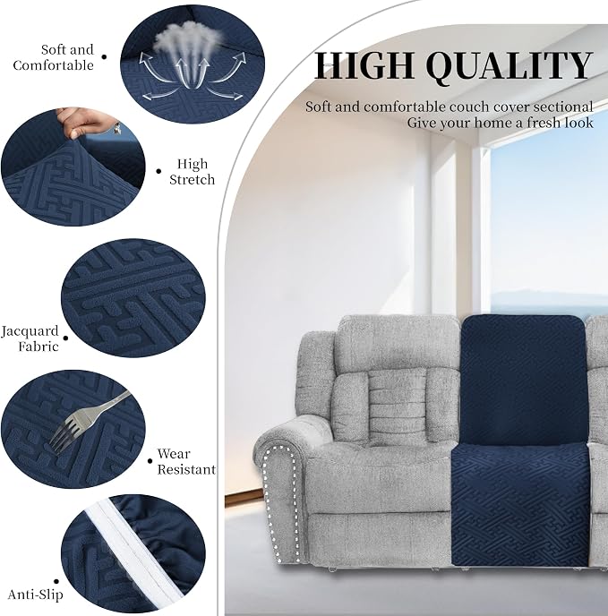 100% Waterproof Sectional Recliner Couch Covers - Image 5