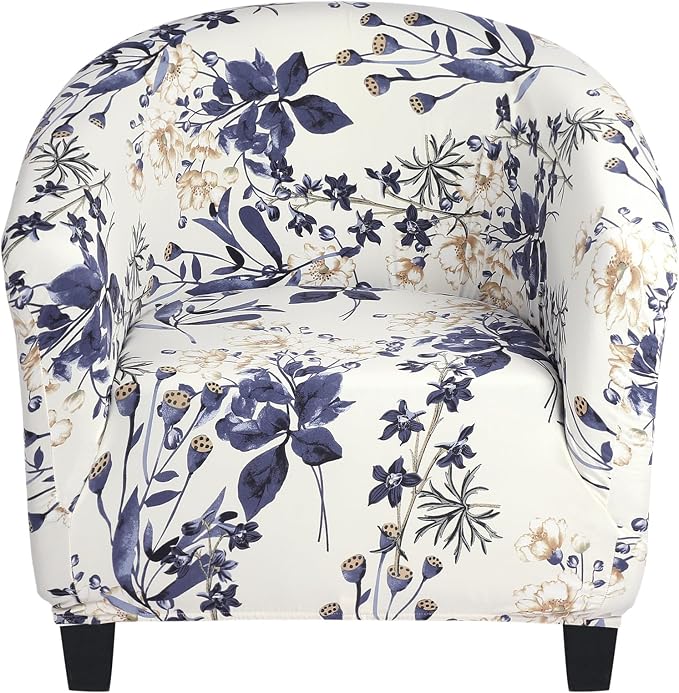 SearchI Club Chair Slipcover Stretch Barrel Chair Covers Printed Tub Chair by SearchI