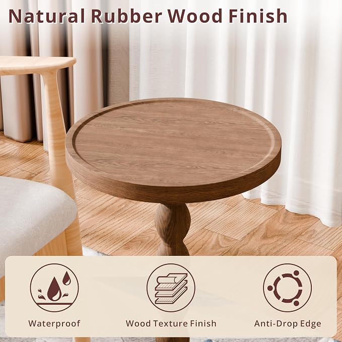 Small Side Table, Rubberwood‌ Drink Table - Image 4