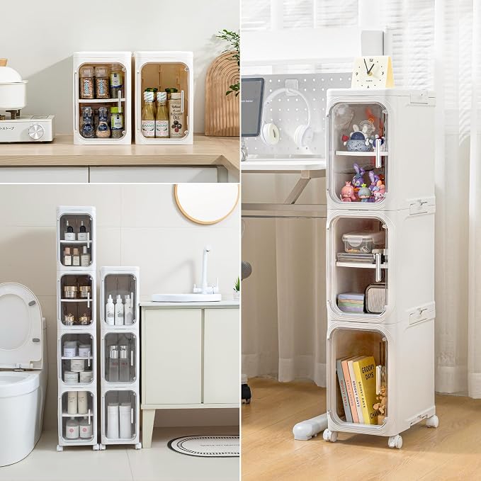 5-Tier Tall Narrow Storage Cabinet, Slim Bathroom Storage Cabinet - Image 7