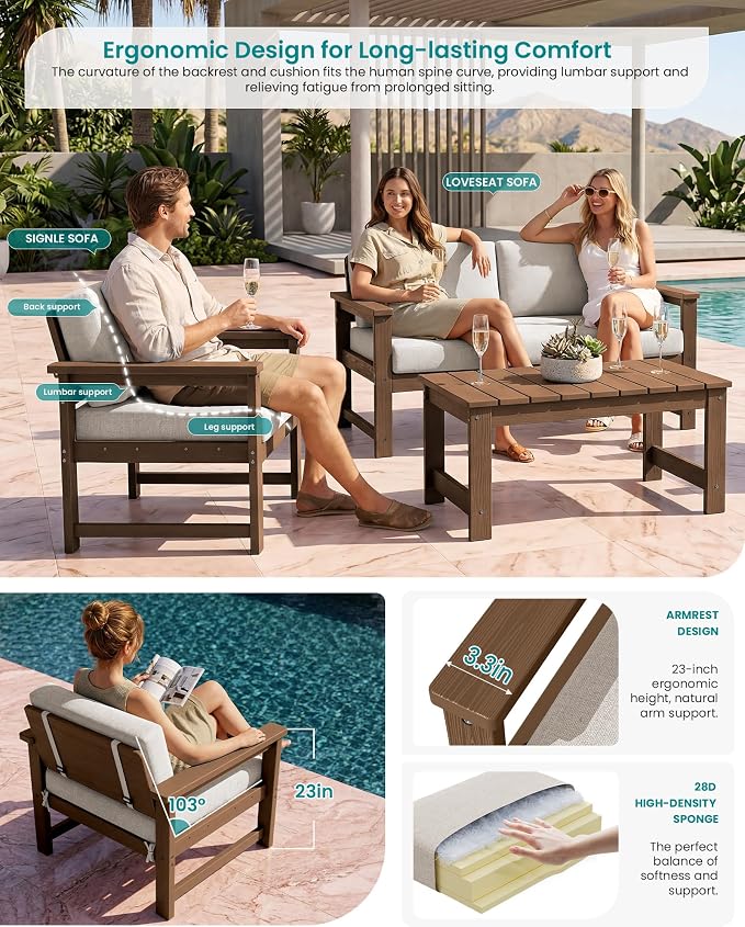 SERWALL HDPE Outdoor Loveseat - Image 2