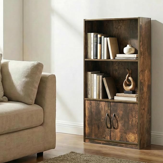 Furinno Gruen Book Shelf, 3-Tier Bookshelf, Bookcase - Image 4