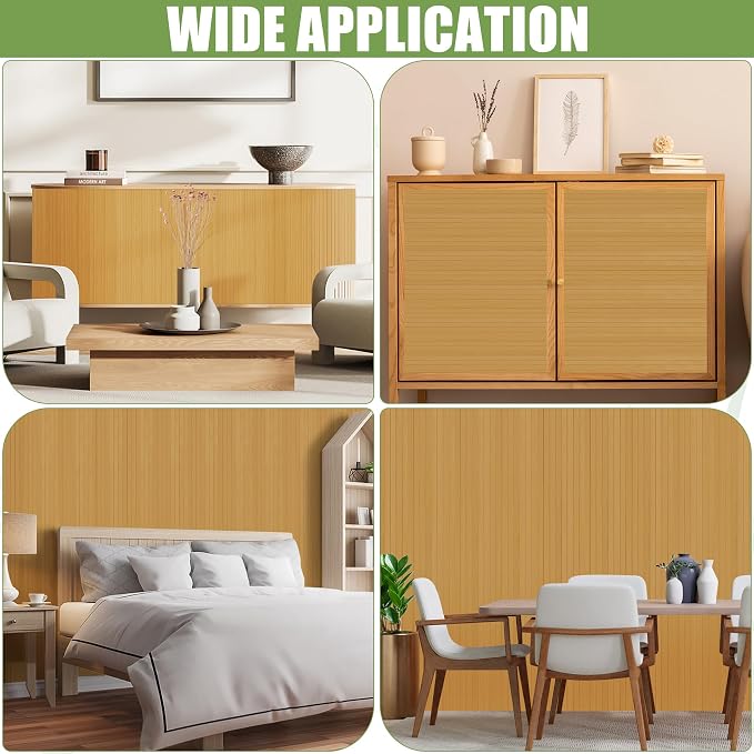 Bamboo Wall Panel for Interior Wall Decor, Renewable Pole Wrap Wainscoting Roll - Image 6