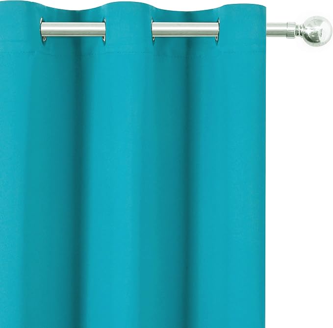 LEMOMO Teal Thermal Blackout Curtains/52 x 95 Inch/Set of 2 Panels Room - Image 7