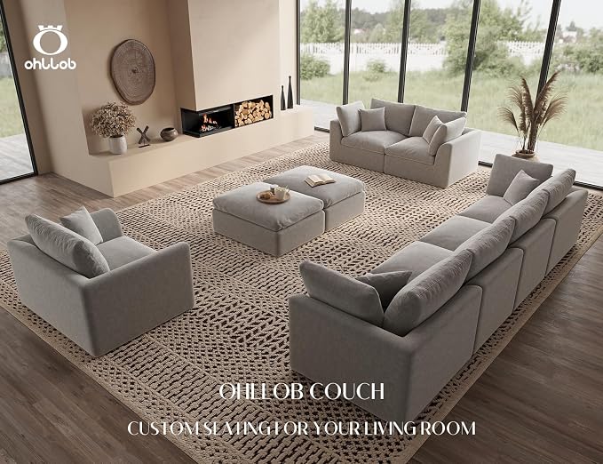 ohllob Corner Seat for Cloud Sectional Couches Living Room, Warm White - Image 6