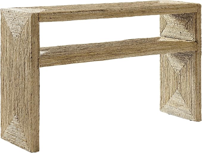 Crosley Furniture Marella Handwoven Banana Leaf Console Table, Rattan Sofa by CrosleyFurniture