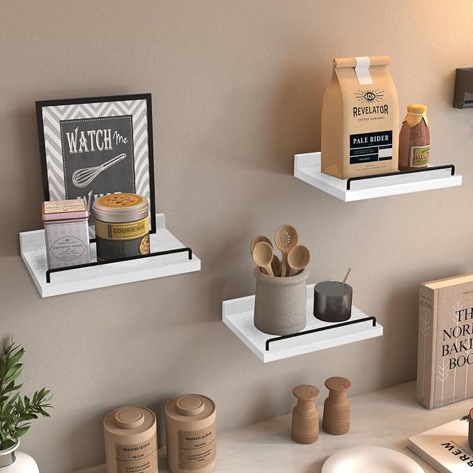 RYOFOBETTO Small Floating Shelf, 6X9 Inches Farmhouse Wall Shelves - Image 2