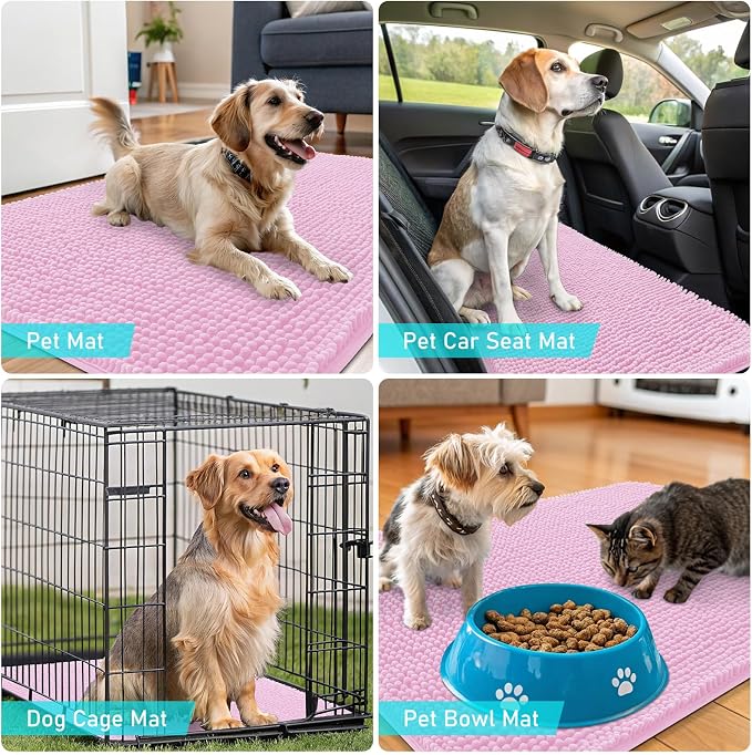 OLANLY Dog Door Mat for Muddy Paws 32x20, Absorbs Moisture and Dirt, Absorbent - Image 7
