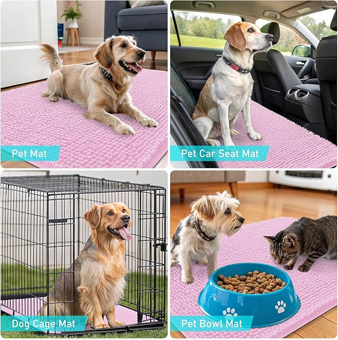 OLANLY Dog Door Mat for Muddy Paws 30x20, Absorbs Moisture and Dirt, Absorbent - Image 7