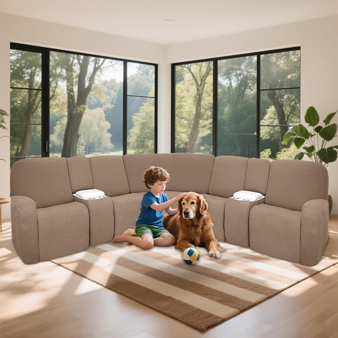 100% Waterproof Sectional Recliner Couch Covers - Image 2